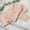 Brushed Cotton Piped Long Button Up Pyjama's