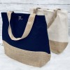 Large Personalised Contrast Canvas Beach Tote