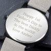 Mens Grey Engraved Watch with Presentation Box