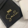 Personalised Mr & Mrs Faux Leather Travel Set