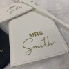 Personalised Mr & Mrs Faux Leather Travel Set