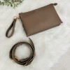 Soft Luxury Saffiano Taupe Clutch Bag