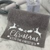 Personalised Grey Hessian Christmas Table Runner