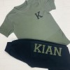 Personalised Khaki / Black Tracksuit with Name & Initial
