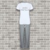 Grey White Long PJ's Complete with Gift Bag