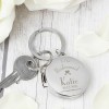 Personalised Decorative Wedding Round Photo Keyring Choose your Role