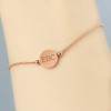 Personalised Rose Gold Plated Initials Disc Bracelet