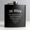 Personalised Any Message Black Hip Flask