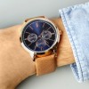 Mens Tan Engraved Watch with Presentation Box