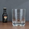 Personalised Whiskey Glass & Baileys Miniature Set