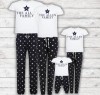 Navy Star Personalised Family Name Pyjamas