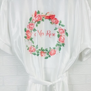 Personalised Floral Kimono Robe Gown