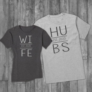 HUBS / WIFE Personalised T-Shirt Set