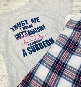 Tartan Grey's Anatomy Ladies Pyjamas