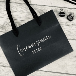 Personalised Gift Bag & Cufflinks