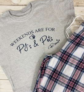 Weekends are for PJ's & Pets Pyjama Set