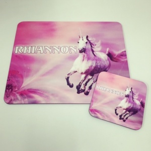 Unicorn Placemat and Coaster Set