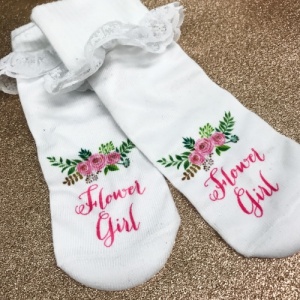 Flower Girl Floral Lace Socks