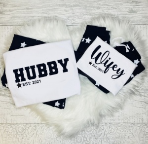 Navy Star Hubby / Wifey Loungewear Set