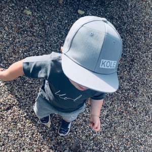 Infant / Junior / Adult Personalised Block Print Cap