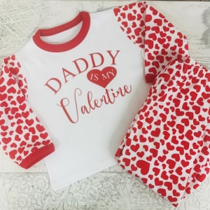 Daddy / Mummy is my Valentine Heart Pyjamas