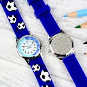 Boys Engraved Time Teacher Football Watch with Presentation Box