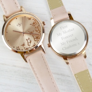 Rose Gold Personalised Ladies Watch with Gift Box