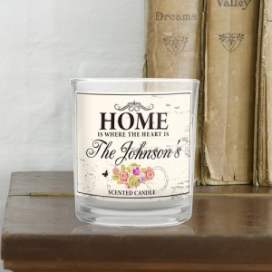 Personalised Shabby Chic Scented Jar Candle