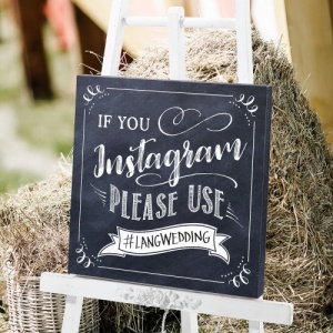 Black & White Instagram Wedding Sign