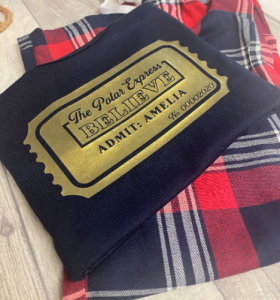 Gold Ticket Polar Express Tartan Matching Family Set