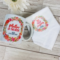 Personalised 'No Ugly Crying' Mug & Hankie Set