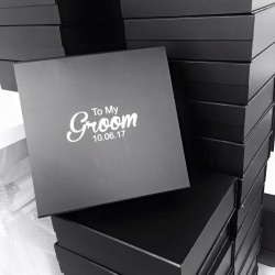 Personalised Black Groom Gift Box