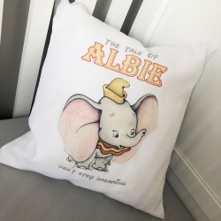 Vintage Dumbo ' Don't Stop Dreaming '  Personalised Cushion
