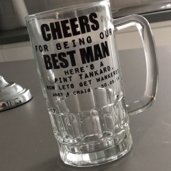 'Lets get w*nkered' Personalised, Printed Pint Tankard