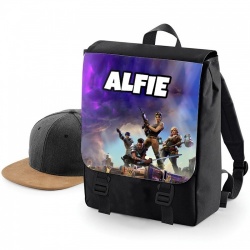 Black Galaxy Fortnite Personalised Rucksack