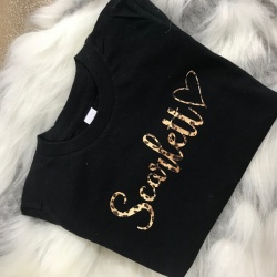 Personalised Leopard Print T-shirt