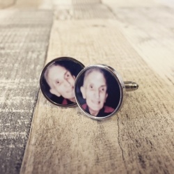 2 Image personalised photo cufflinks