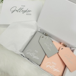 Luxury Passport & Luggage Tag Travel Set with Optional Presentation Box