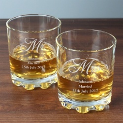 Personalised Mr & Mrs Pair of Tumblers