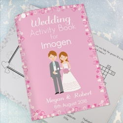 Girls Personalised Wedding Activity Book