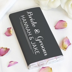 Black and White Personalised Chocolate Bar