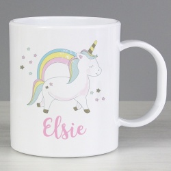 Personalised Baby Unicorn Plastic Cup / Mug