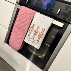 Personalised Pink Nutcracker Tea Towel