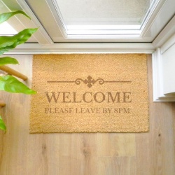 Novelty Welcome, Please Leave By... Doormat